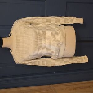 lululemon athletica Cream Textured Crew Neck Sweater